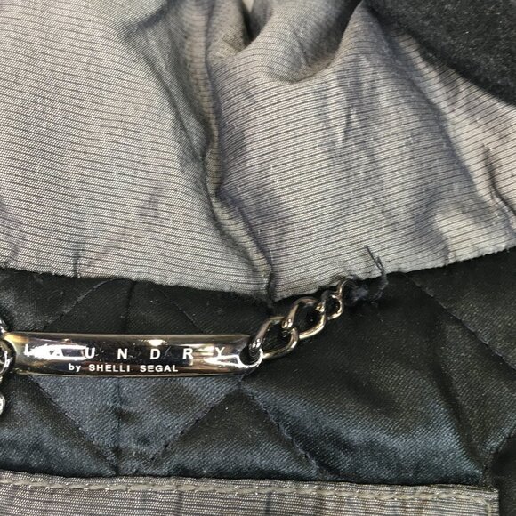 Laundry by Shelli Segal Fur Trim Hood  Long Jacket Green Size XS - Picture 10 of 16